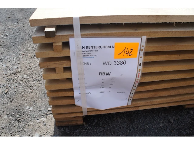 63 m³ eiken planken 22mm - afbeelding 2 van  4