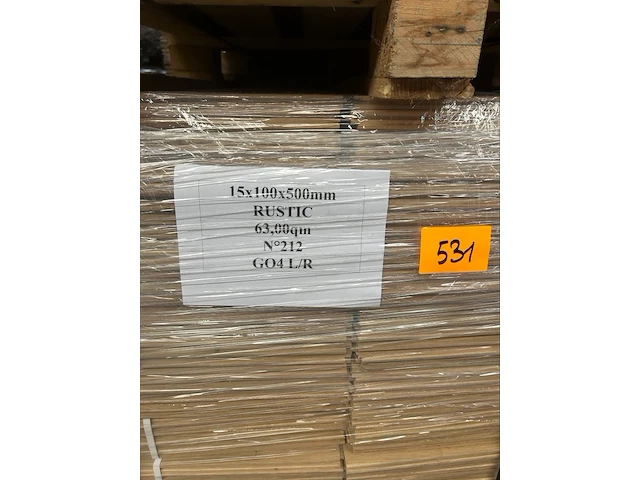 63 m² massief eiken visgraatparket 15mm - afbeelding 2 van  7