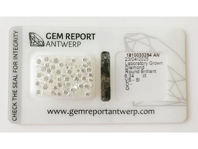 6.34ct d to g vs-si with gra certificate - afbeelding 2 van  4