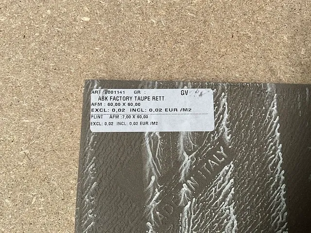 63,72m2 abk factory taupe rett 60x60cm - afbeelding 3 van  3