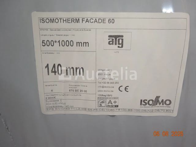 64 balen grijze isolatie, geïsoleerde gevel 140mm - afbeelding 1 van  2