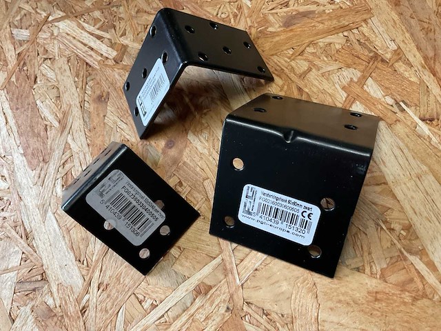 64 zwarte hoek verbinders - afbeelding 4 van  5