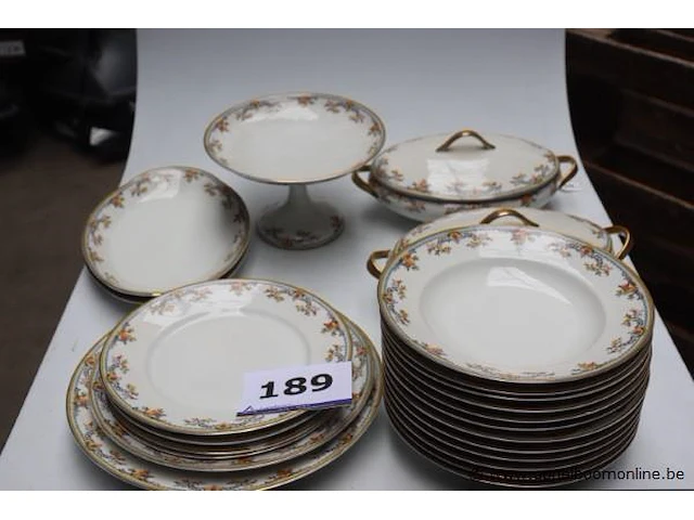 65-delig servies limoges jacques tilles - afbeelding 1 van  6