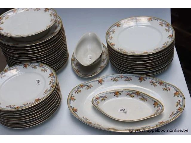 65-delig servies limoges jacques tilles - afbeelding 5 van  6