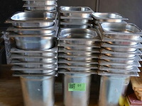 ± 65 rvs sorteerbakjes - afbeelding 1 van  4