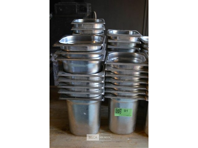 ± 65 rvs sorteerbakjes - afbeelding 2 van  4