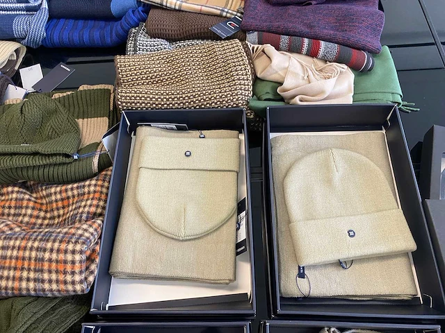 65x diverse herenmode accessoires, waaronder handschoenen, shawls, mutsen, sokken, bretels en strikken. - afbeelding 13 van  16