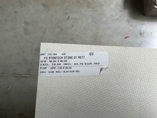 66,56m2 floorgres stontech stone 01 rett 80x80cm - afbeelding 3 van  3