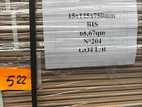 68,67 m² massief eiken visgraat 15mm - afbeelding 2 van  7