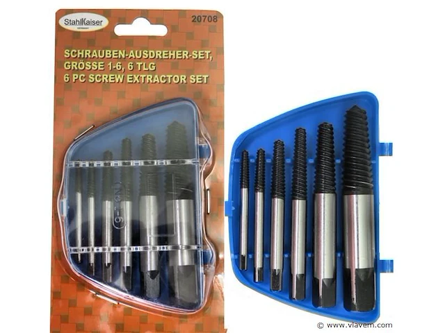 6delige linkse tappenset - afbeelding 1 van  1