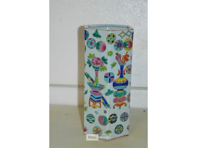 6hoekige vaas h=28cm - afbeelding 1 van  3