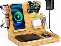 6in1 bamboe-telefoondockingstation