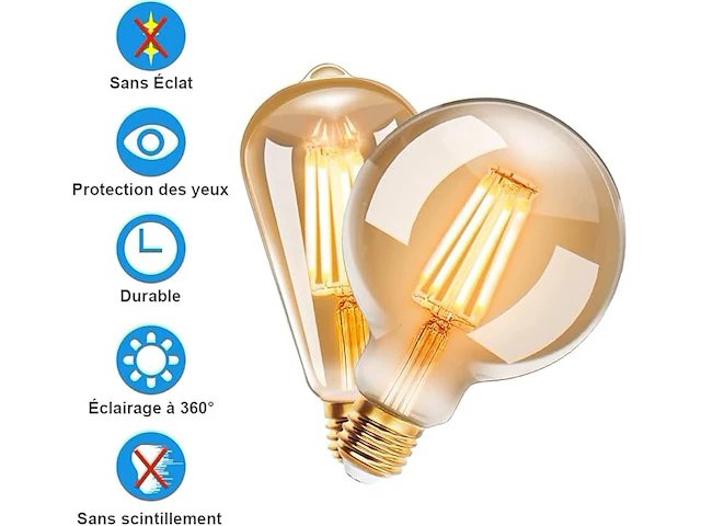 6w edison vintage led-lampen - afbeelding 4 van  4
