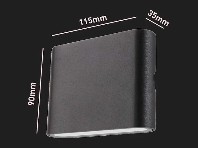 6w led wandlamp duo licht waterdicht (10x) - afbeelding 5 van  7
