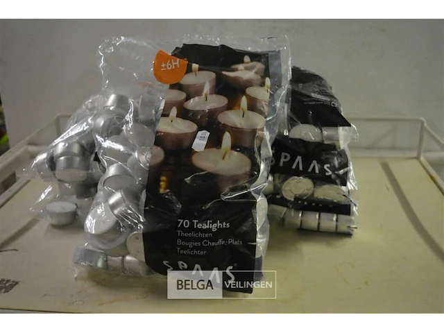 6x 70 theelichten, ±6h.spaas - afbeelding 1 van  1