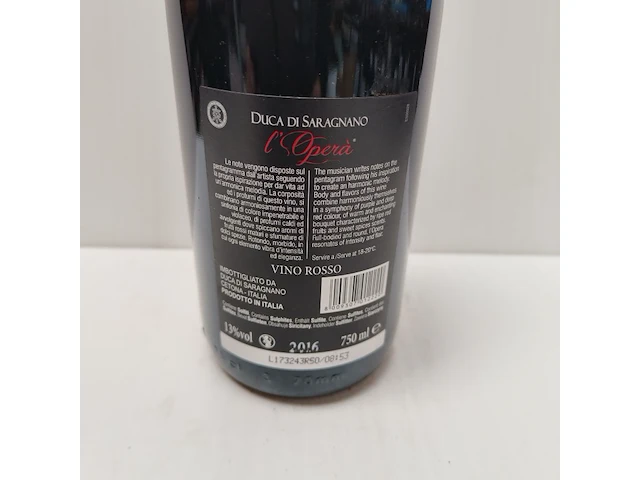 6x 75cl duca di saragnano l'opera - afbeelding 2 van  2
