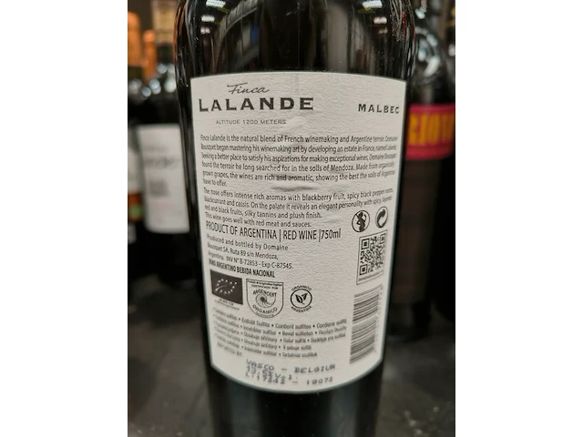 6x 75cl finca lalande organic wine - afbeelding 2 van  2
