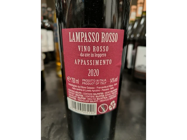 6x 75cl lampasso rosso - afbeelding 2 van  3