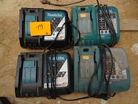6x accu makita + 4x lader - afbeelding 4 van  4