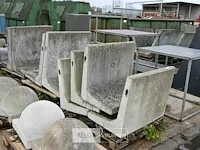 6x betonnen afschermers l-vorm 100x60x75 - afbeelding 1 van  2