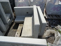 6x betonnen keerwand + hoek - afbeelding 3 van  4