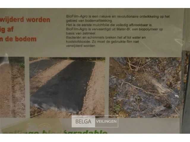 6x biologische afbreekbare mulchfilm 10x1,4m - afbeelding 1 van  3