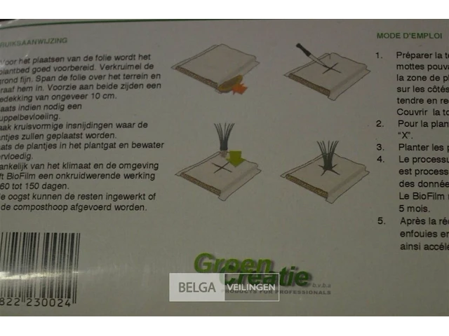 6x biologische afbreekbare mulchfilm 10x1,4m - afbeelding 3 van  3