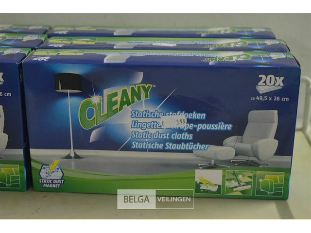 6x cleany statischestofdoeken 49,5x26cm - afbeelding 2 van  2