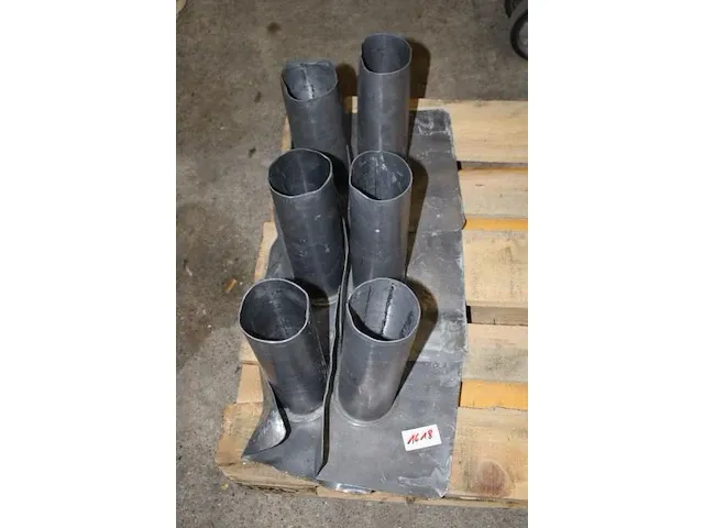 6x dakuitloop in lood/recht/dia100mm/33cm - afbeelding 1 van  3