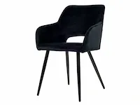 6x design eetkamerstoel 9057-77 zwart - afbeelding 1 van  3