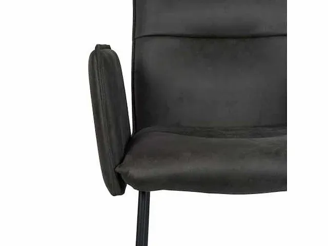 6x design eetkamerstoel antraciet microvezel - afbeelding 3 van  5
