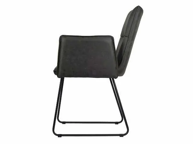 6x design eetkamerstoel antraciet microvezel - afbeelding 4 van  5