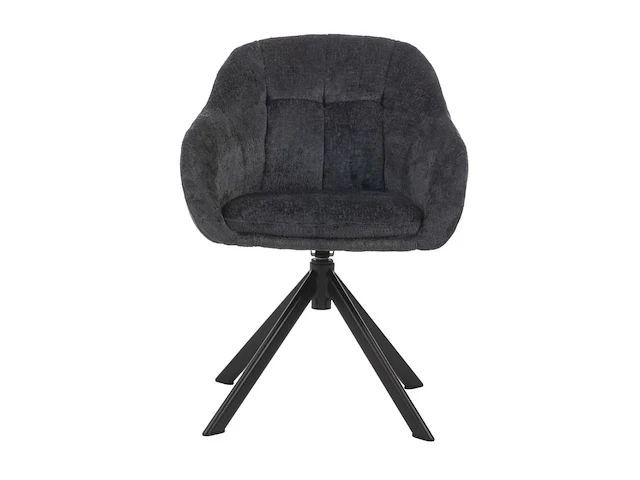 6x design eetkamerstoel antraciet velvet - afbeelding 1 van  4