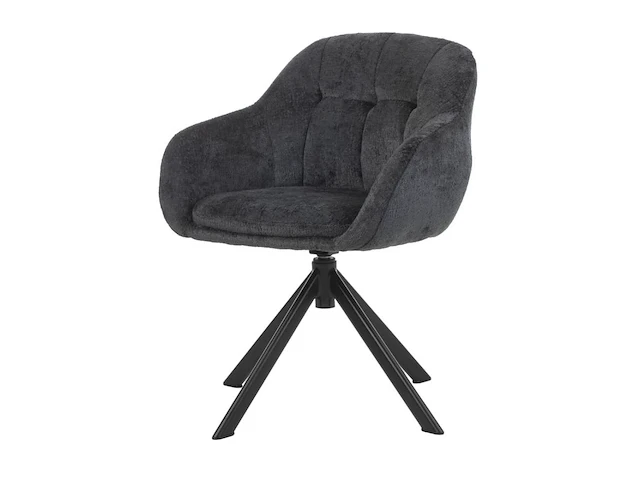 6x design eetkamerstoel antraciet velvet - afbeelding 2 van  4