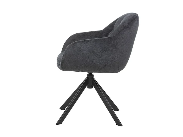 6x design eetkamerstoel antraciet velvet - afbeelding 3 van  4