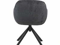 6x design eetkamerstoel antraciet velvet - afbeelding 4 van  4