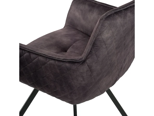 6x design eetkamerstoel antraciet velvet - afbeelding 5 van  5