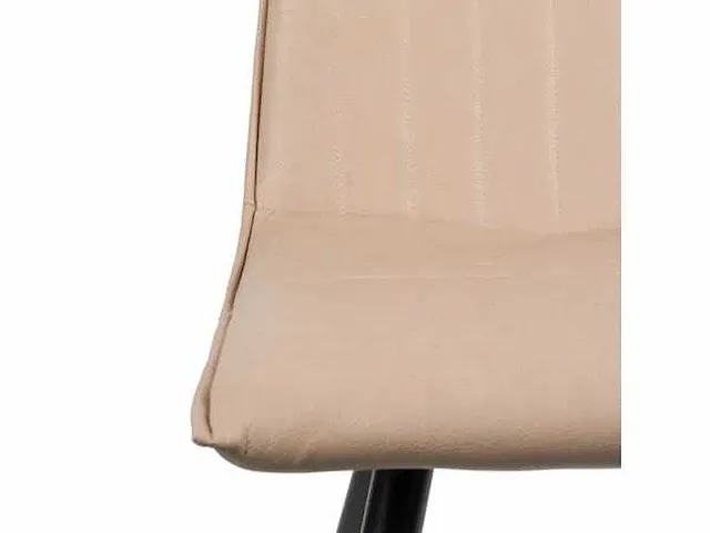 6x design eetkamerstoel beige pu leer - afbeelding 4 van  5