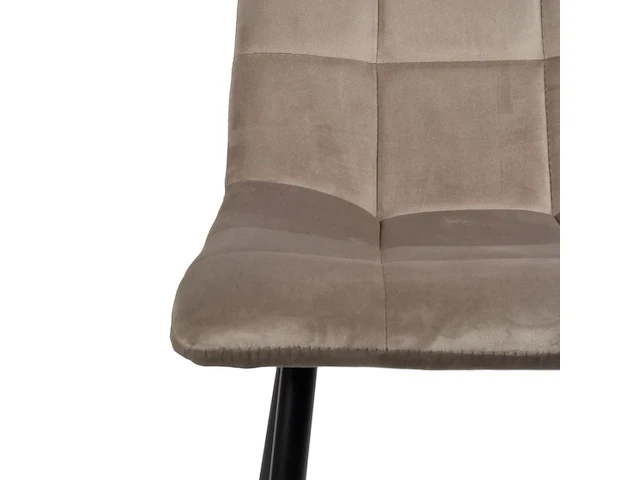 6x design eetkamerstoel beige velvet - afbeelding 3 van  5