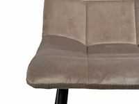 6x design eetkamerstoel beige velvet - afbeelding 3 van  5