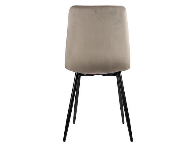 6x design eetkamerstoel beige velvet - afbeelding 5 van  5