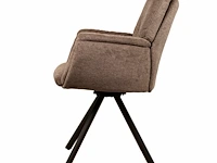 6x design eetkamerstoel bruin weave - afbeelding 3 van  4