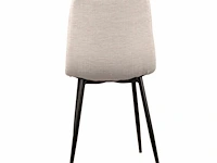 6x design eetkamerstoel ecru stof - afbeelding 3 van  3