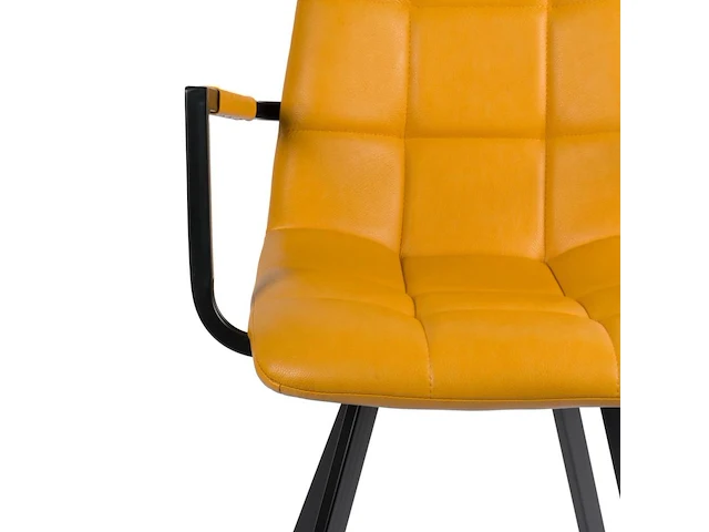 6x design eetkamerstoel geel 8174 - afbeelding 3 van  5