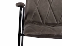 6x design eetkamerstoel grijs microvezel - afbeelding 3 van  5