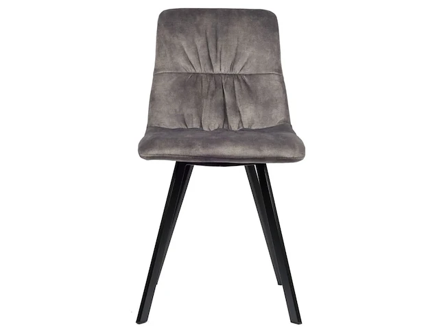 6x design eetkamerstoel grijs velvet - afbeelding 2 van  5