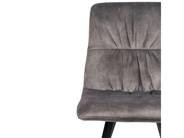6x design eetkamerstoel grijs velvet - afbeelding 3 van  5