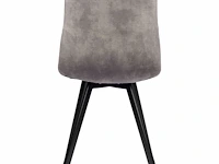 6x design eetkamerstoel grijs velvet - afbeelding 5 van  5