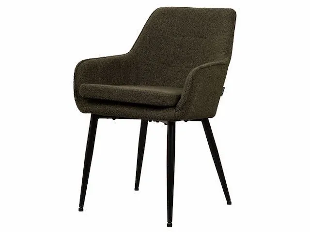 6x design eetkamerstoel groen boucle - afbeelding 1 van  6
