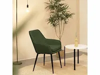 6x design eetkamerstoel groen boucle - afbeelding 6 van  6
